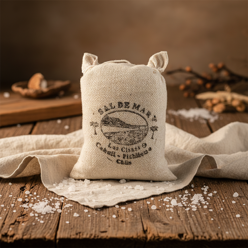 Saquito Sal de Mar de Cáhuil en Tela Osnaburgo – 400 g