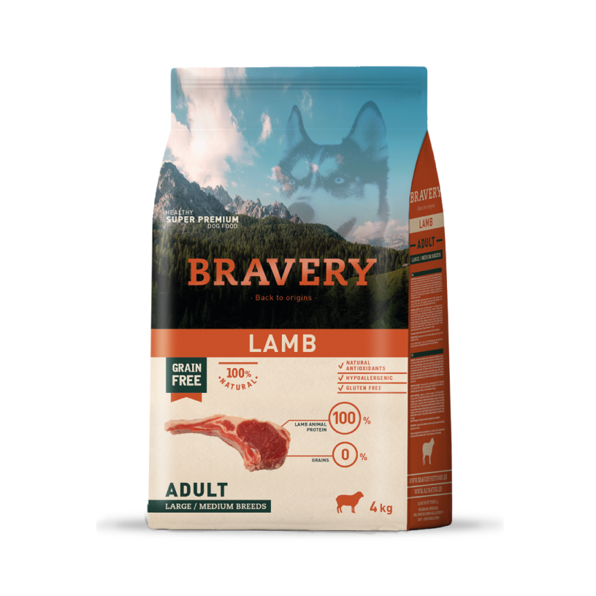 Bravery Perro Adulto 12 kg - 4 Kg