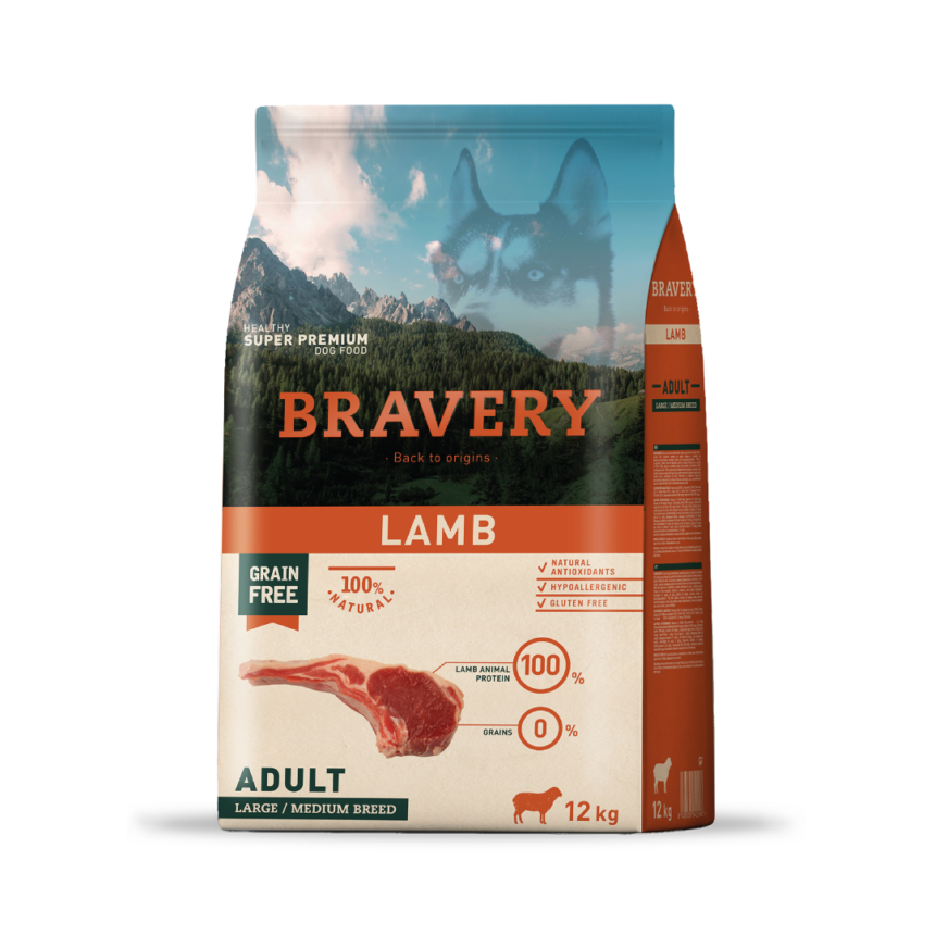 Bravery Perro Adulto 12 kg - 4 Kg