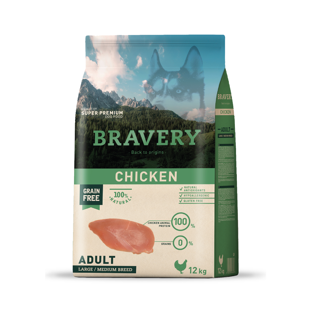 Bravery Perro Adulto 12 kg - 4 Kg