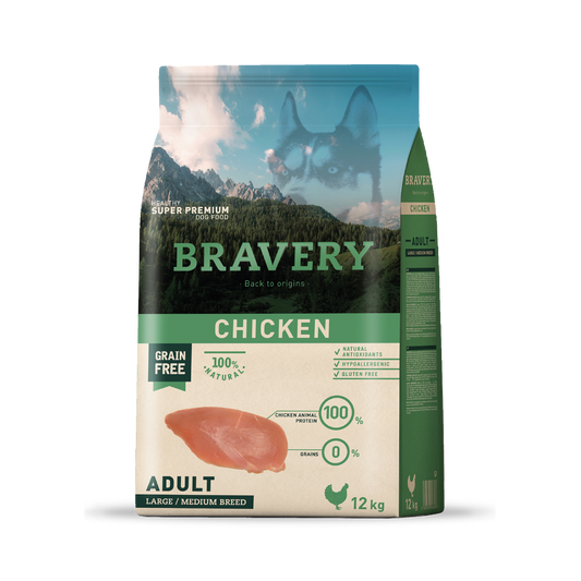 Bravery Perro Adulto 12 kg - 4 Kg