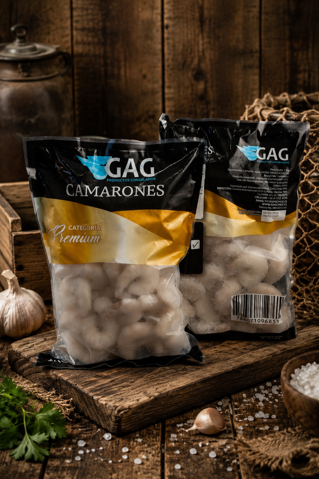 Camarón 36/40 sin cascara y desvenado  - Congelado