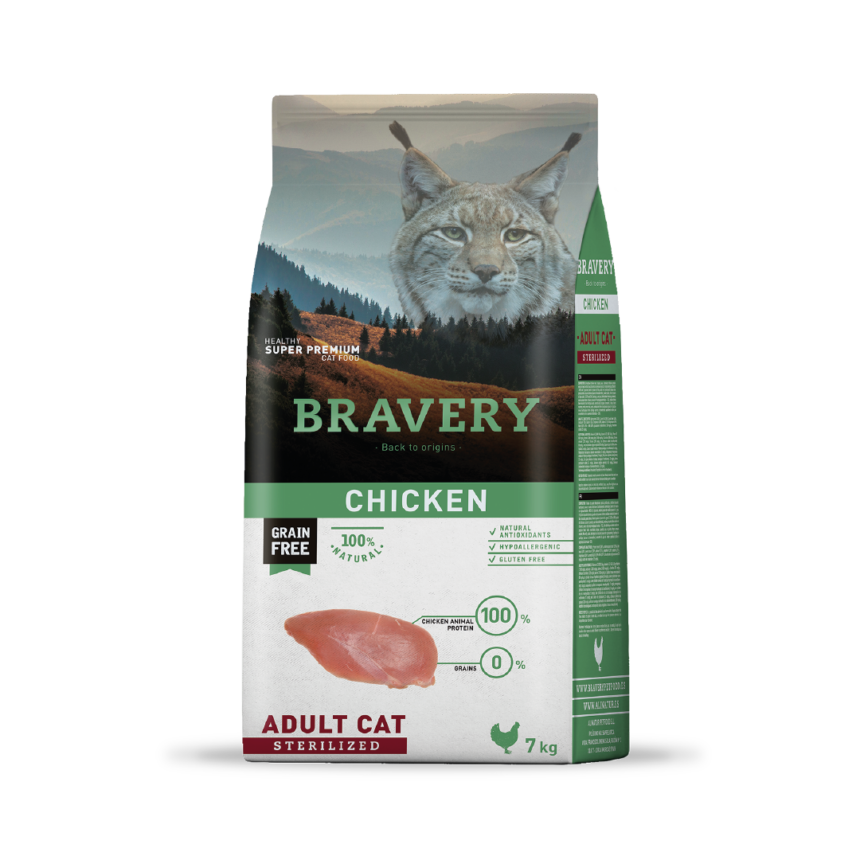 Bravery Gato Adulto Esterilizado 2 Kg - 7 Kg