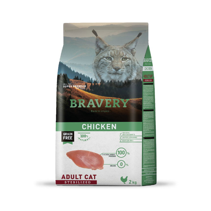 Bravery Gato Adulto Esterilizado 2 Kg - 7 Kg